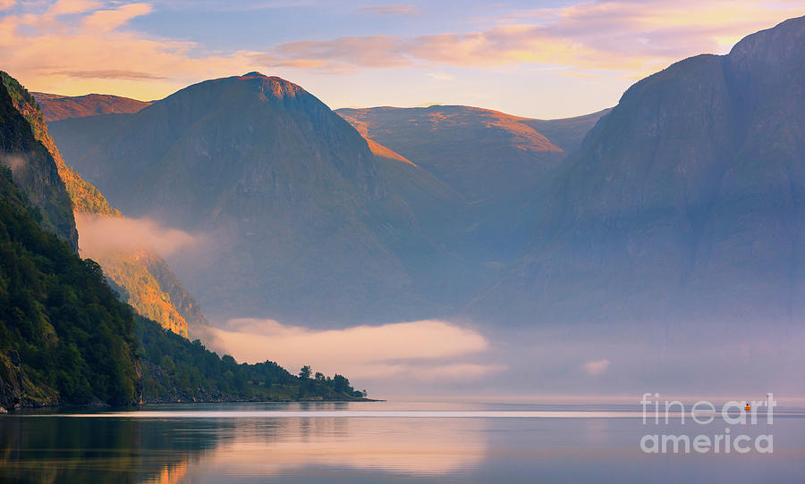 Sunrise at the Aurlandsfjord, Norway Photograph by Henk Meijer Photography