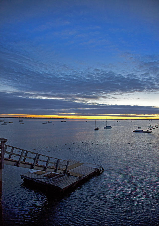 Sunrise at The Barnstable Yacht Club Photograph by Charles Harden