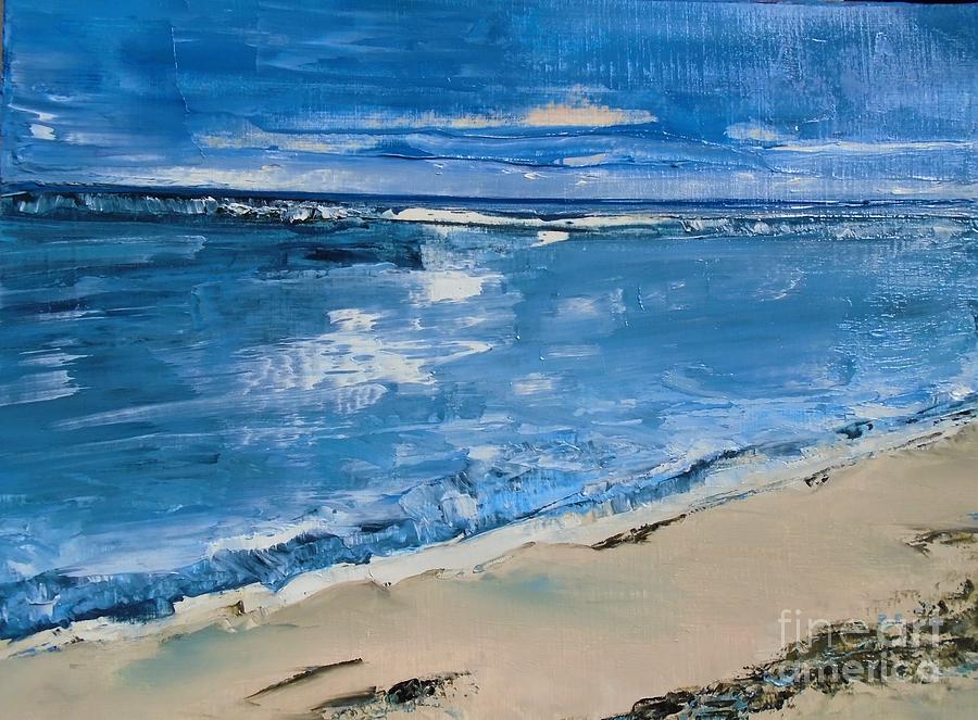 Sunrise at the Beach Painting by Angela Cartner