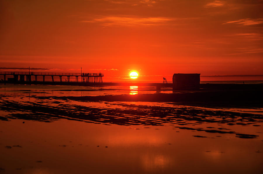 Sunrise at the Crest Pier - Wildwood Crest New Jersey Photograph by Bill Cannon
