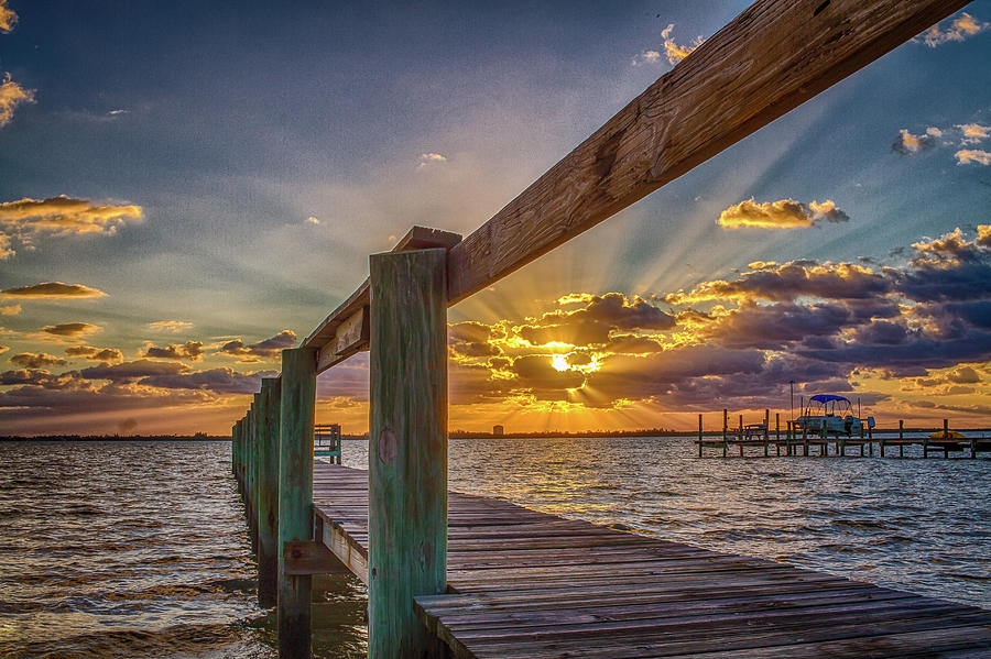 Sunrise At The Dock Photograph by Wayne Maris