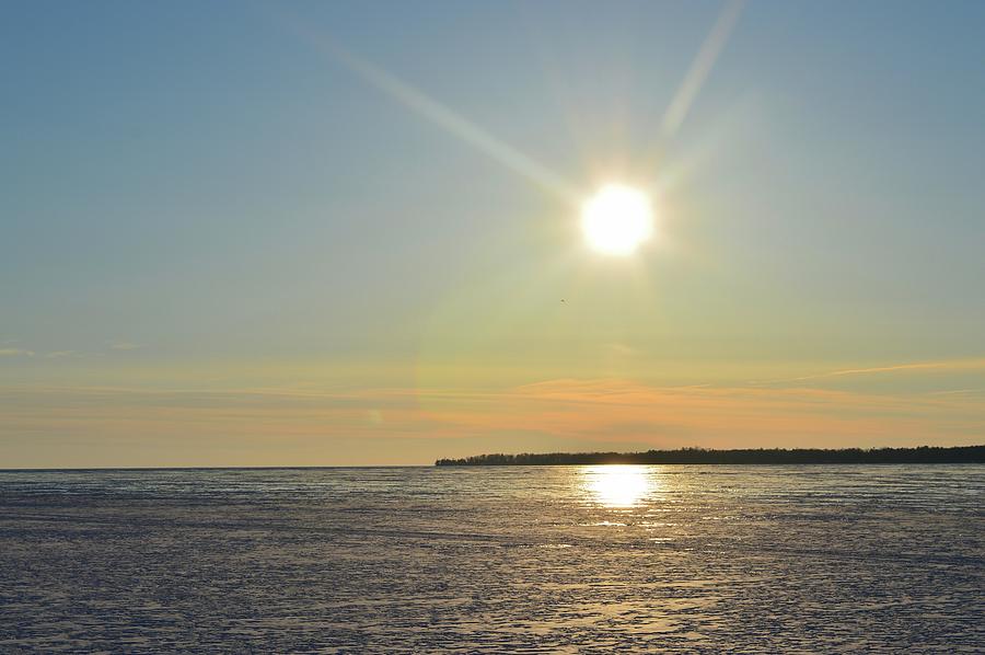 Sunrise At The Frozen Mouth of Kempenfelt Bay Photograph by Lyle Crump