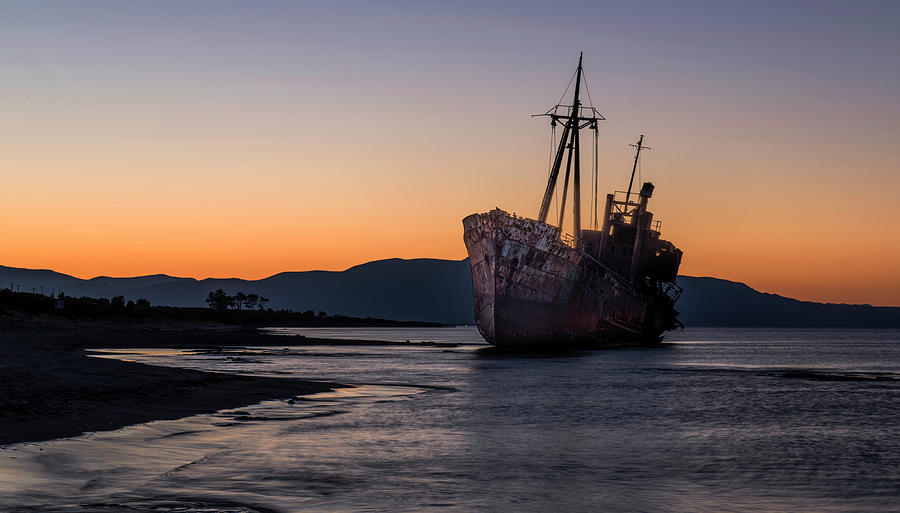 Sunrise at the greek beach Photograph by Jaroslaw Blaminsky