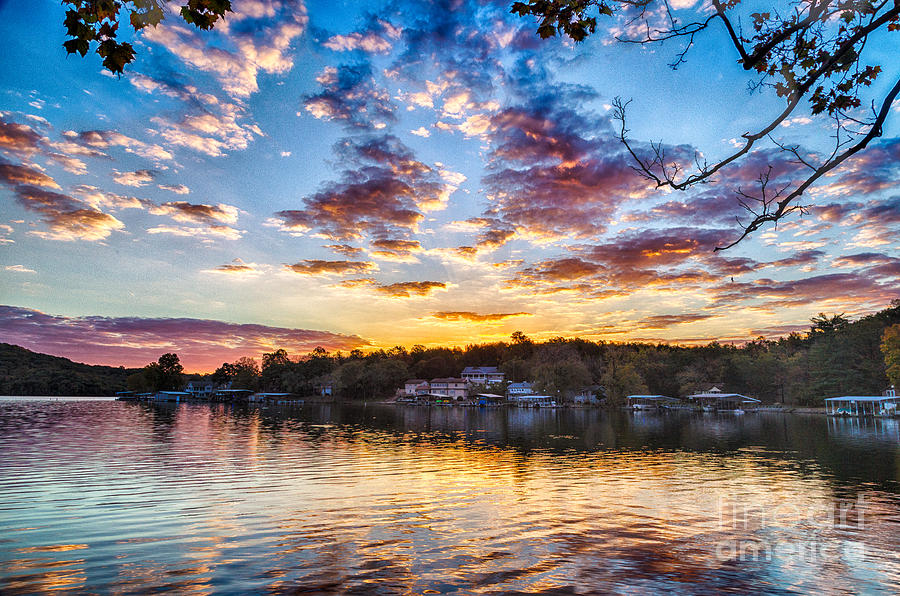 Sunrise at the Lake of the Ozarks Photograph by Terri Morris