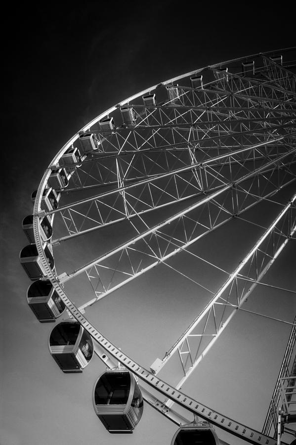 Sunrise At The Wheel in Black and White Photograph by Greg and Chrystal Mimbs