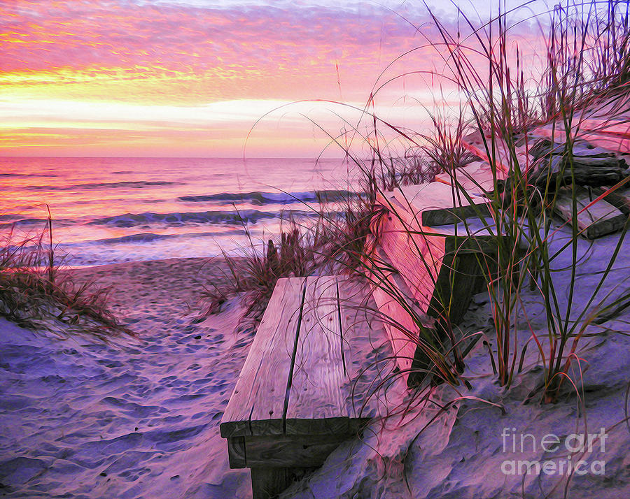 Sunrise at Topsail Beach Photograph by Stephanie Petter Garrett