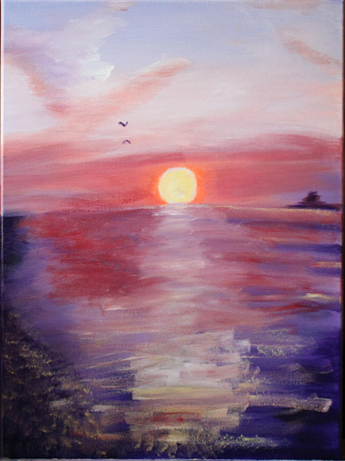 Sunrise at Topsail Island Painting by Candy Bott - Fine Art America