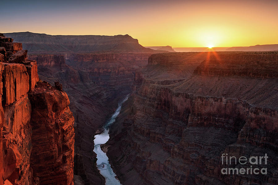 Grand Canyon National Park Photograph - Sunrise at Toroweap, Grand Canyon North Rim. by Henk Meijer Photography