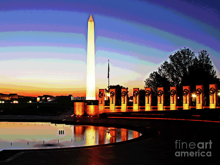 Sunrise At WWII Memorial Photograph by Larry Oskin