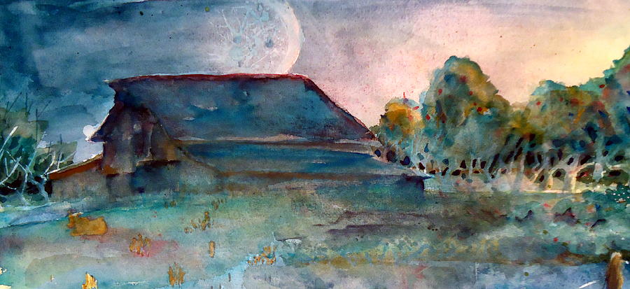 Sunrise barn Painting by Steven Holder