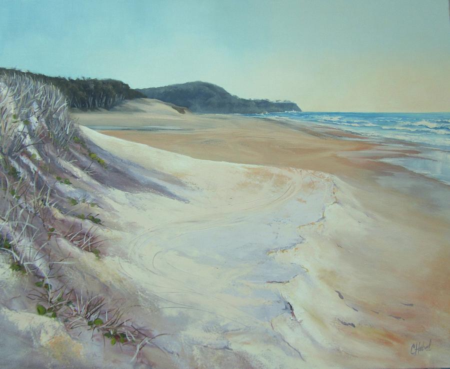 Sunrise Beach and Lions Head Noosa Heads Queensland Painting by Chris Hobel