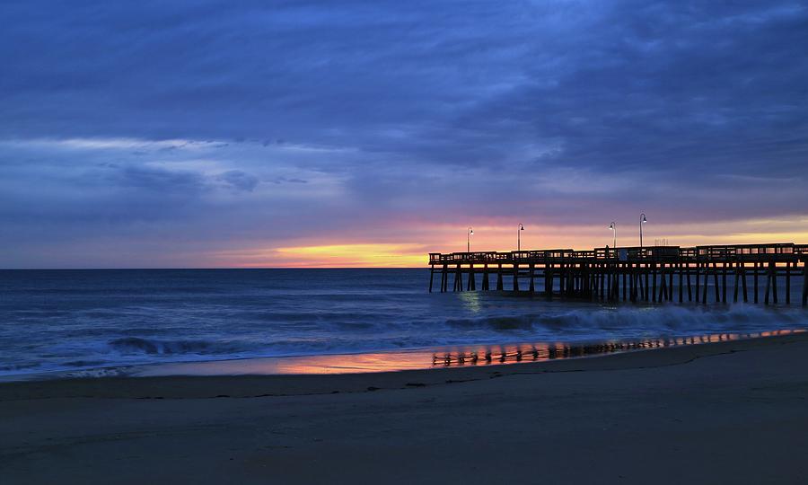 Sunrise behind the Little Island Pier Photograph by M C Hood