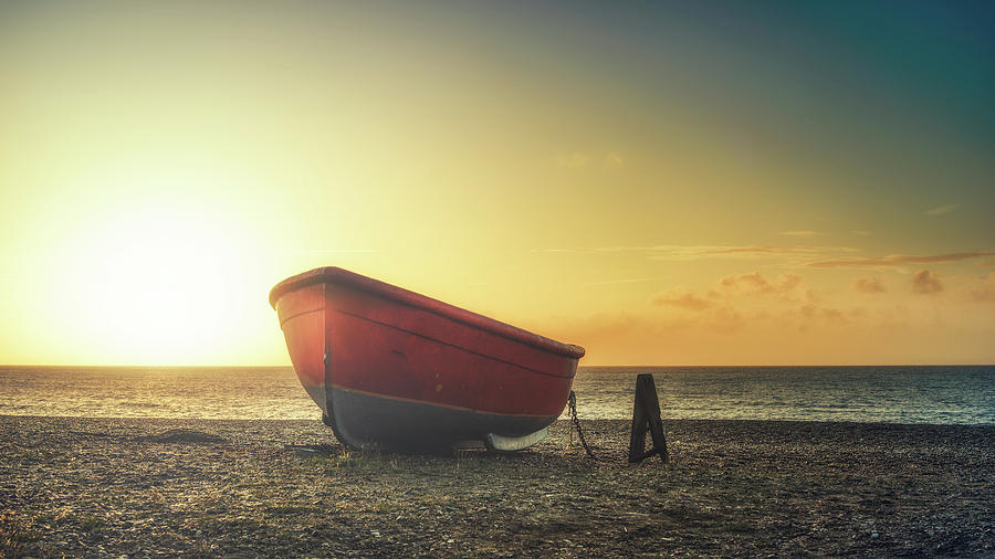 Sunrise boat Photograph by James Billings