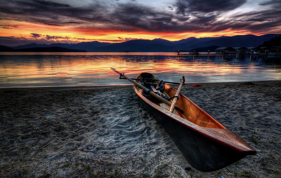 Nature Photograph - Sunrise Boat by Matt Hanson