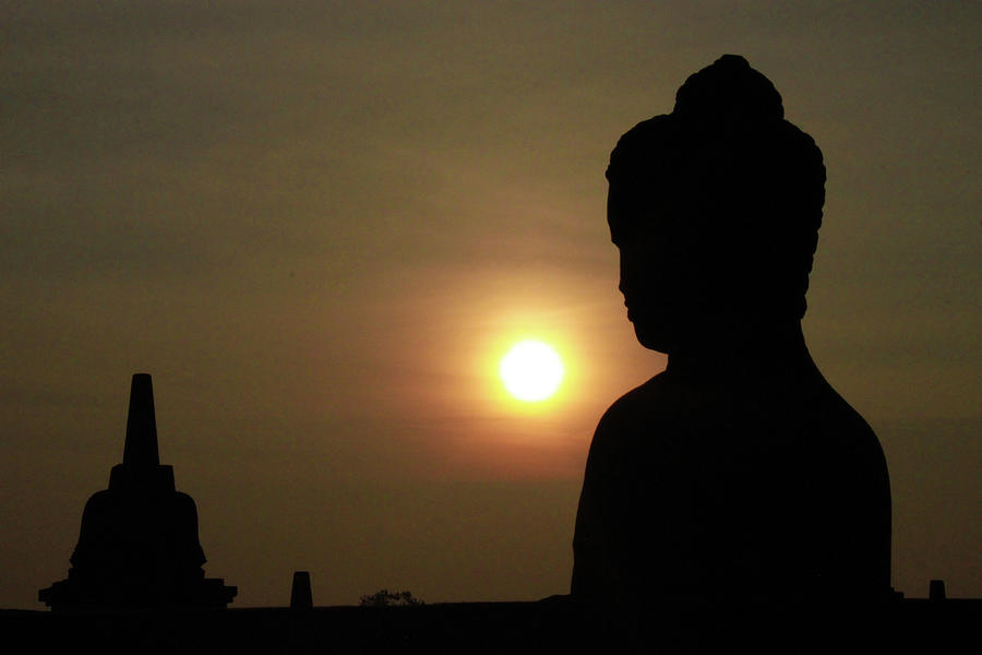 Sunrise Buddha of Borobudur Photograph by Emmons Hahn - Fine Art America