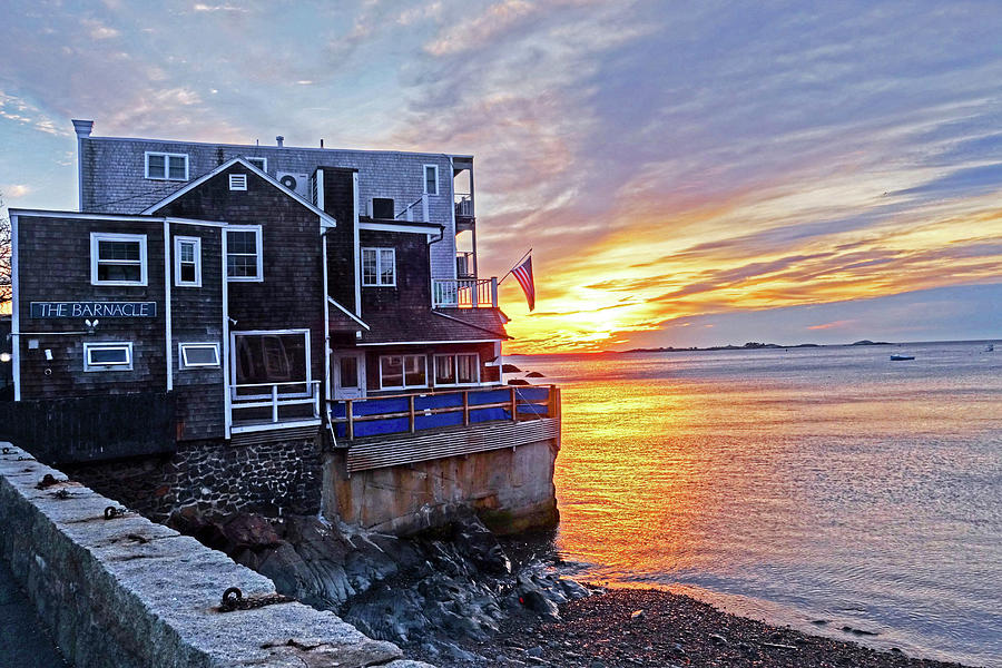 Sunrise by the Barnacle Marblehead MA Photograph by Toby McGuire