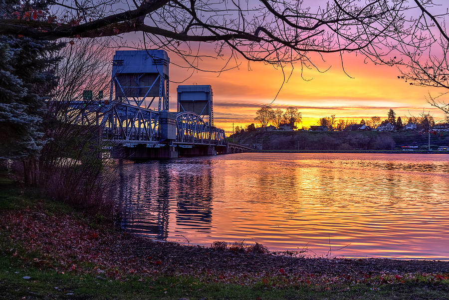 Sunrise by the Blue Bridge Photograph by Brad Stinson