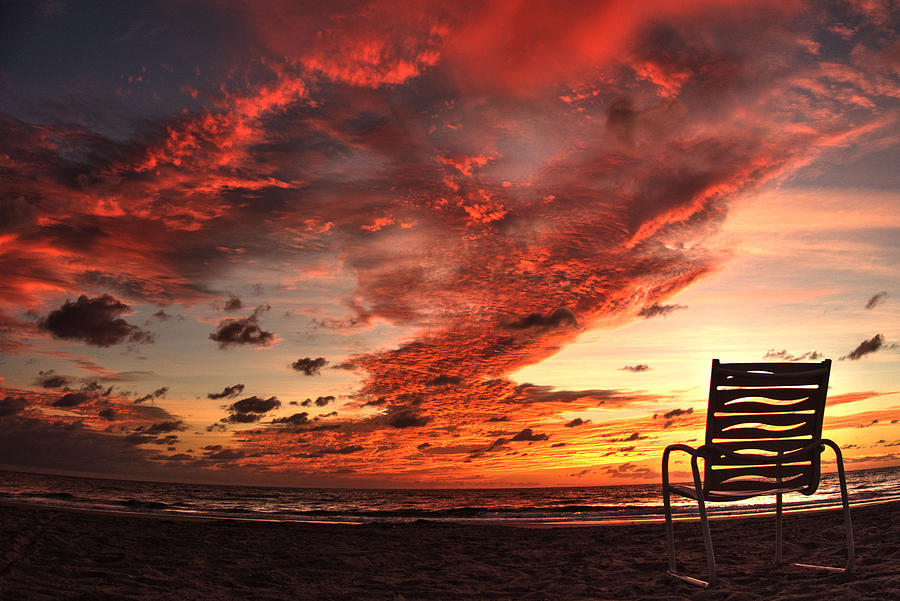 Sunrise Chair Delray Beach Photograph by Lawrence S Richardson Jr