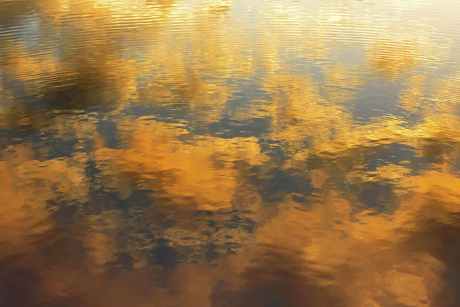 Sunrise Cloud Reflections Abstract Photograph by Debra Martz