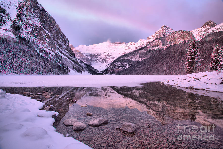 Sunrise Cloudbow Over Lake Louise Photograph by Adam Jewell