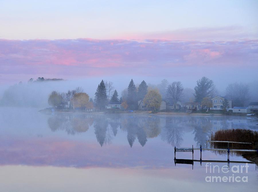 Nature Photograph - Stoneledge Lake Fog by Terri Gostola