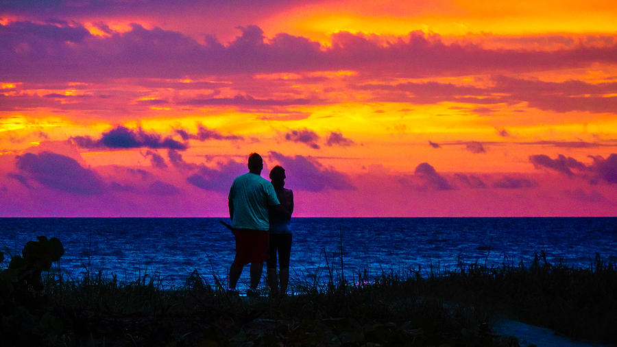 Sunrise Couple Delray Beach Photograph by Lawrence S Richardson Jr