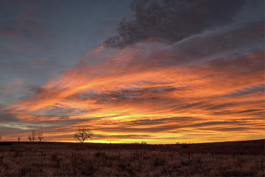 Sunrise Creates Fire in the Sky Photograph by Tony Hake
