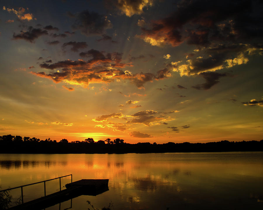 Sunrise Dock Photograph by Jeff Phillippi