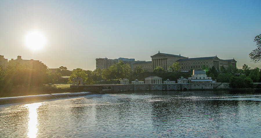 Sunrise - Fairmount Waterworks and Philadelphia Art Museum Photograph by Bill Cannon