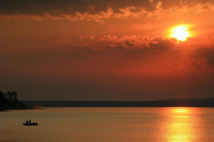 Nature Photograph - Sunrise Fishing by James Jones