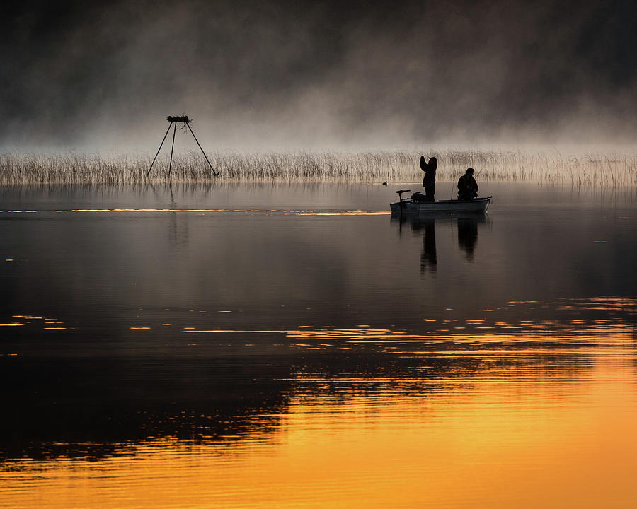 Sunrise Fishing Photograph by William Christiansen