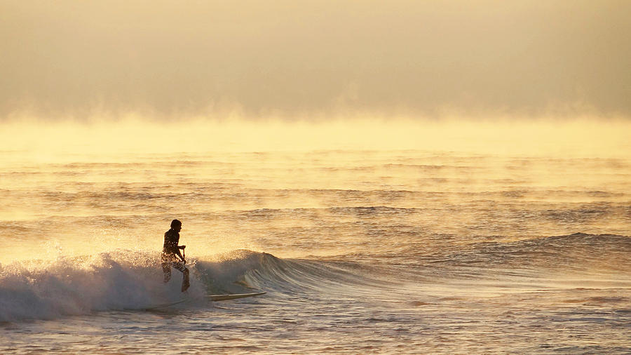 Sunrise Fog Surfer Photograph by Lawrence S Richardson Jr