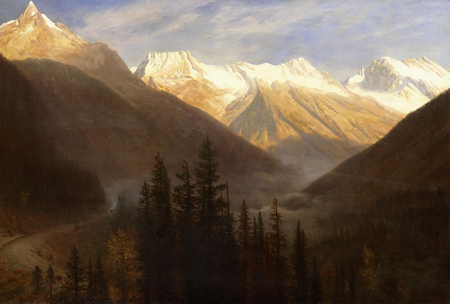 Sunrise from Glacier Station Painting by Albert Bierstadt