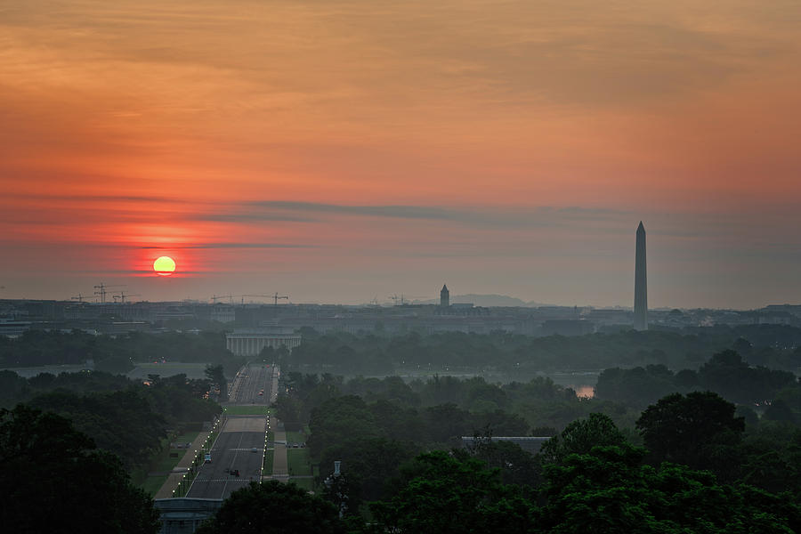 Sunrise from the Arlington House Photograph by Cindy Lark Hartman