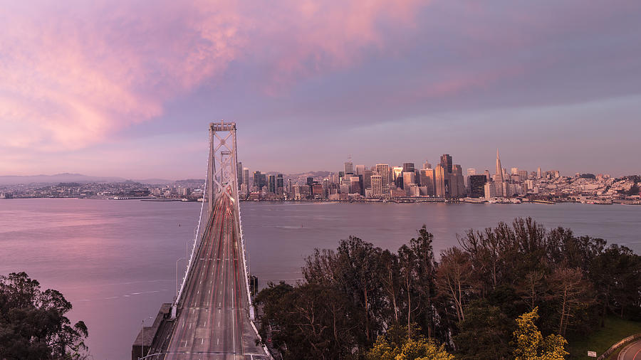Sunrise from Treasure Island of San Francisco Photograph by John McGraw