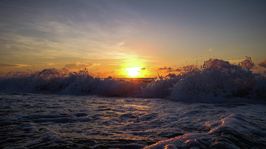 Sunrise Frothy Wave Delray Beach Florida Photograph by Lawrence S Richardson Jr