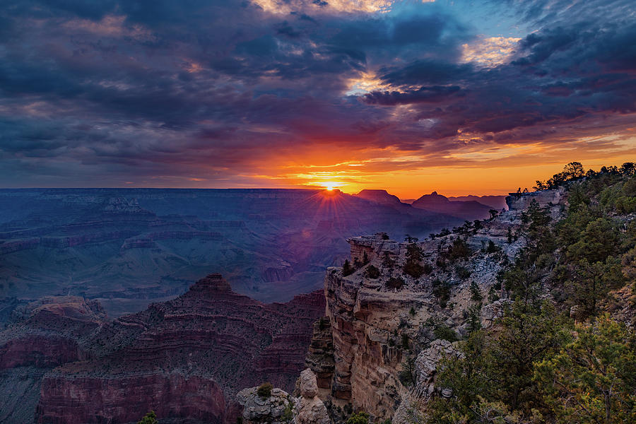 Grand Canyon National Park Photograph - Sunrise - Grand Canyon - Arizona by Jon Berghoff