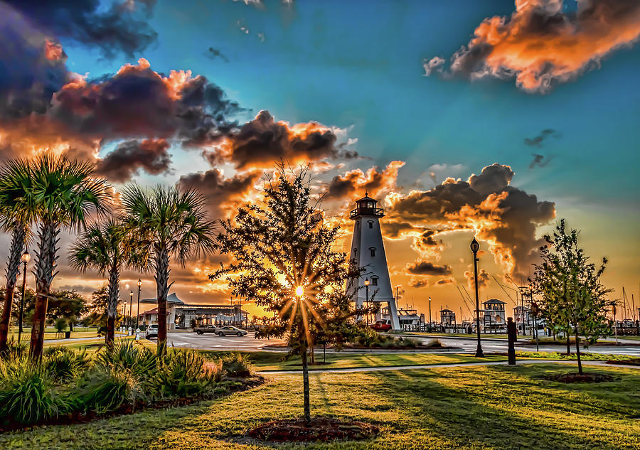 Sunrise Gulfport Lighthouse Photograph by JASawyer Imaging