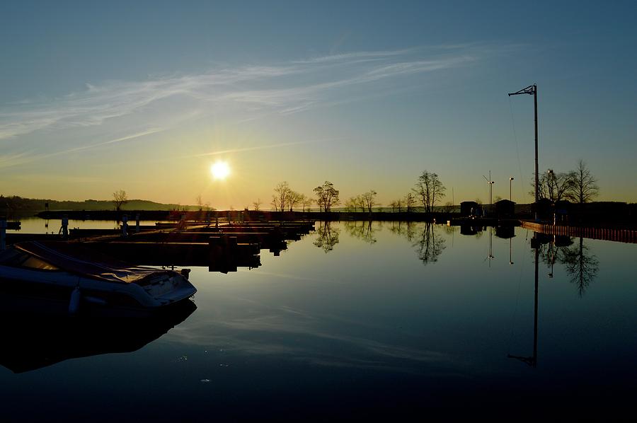 Sunrise In April At The Barrie Marina  Photograph by Lyle Crump