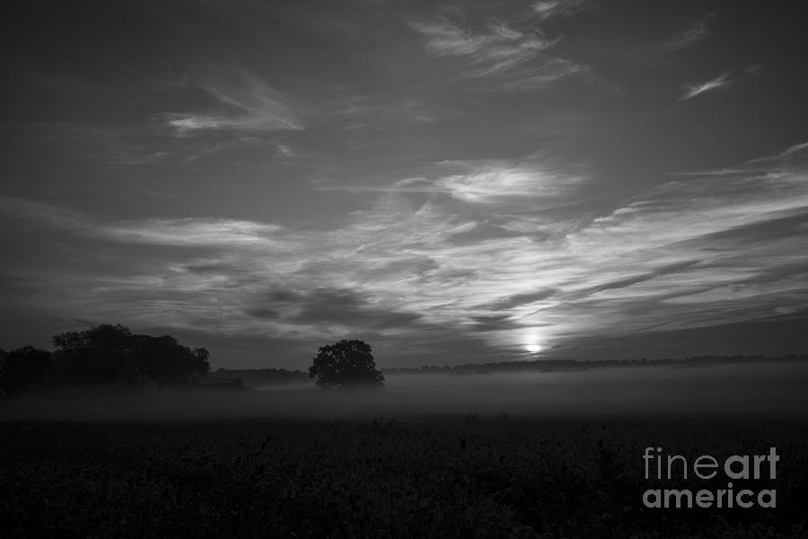Sunrise in B - W Photograph by David Bearden