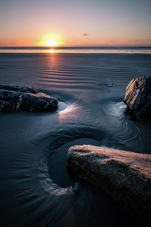Sunrise in Bull Island - Dublin, Ireland - Seascape photography Photograph by Giuseppe Milo