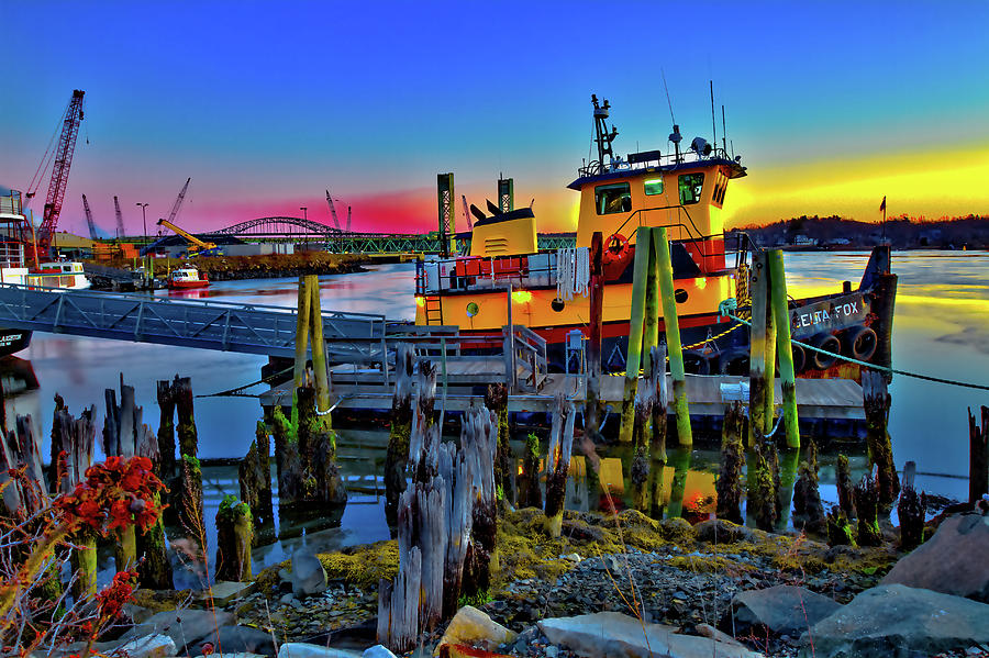 Sunrise in Portsmouth Photograph by Larry Richardson - Fine Art America