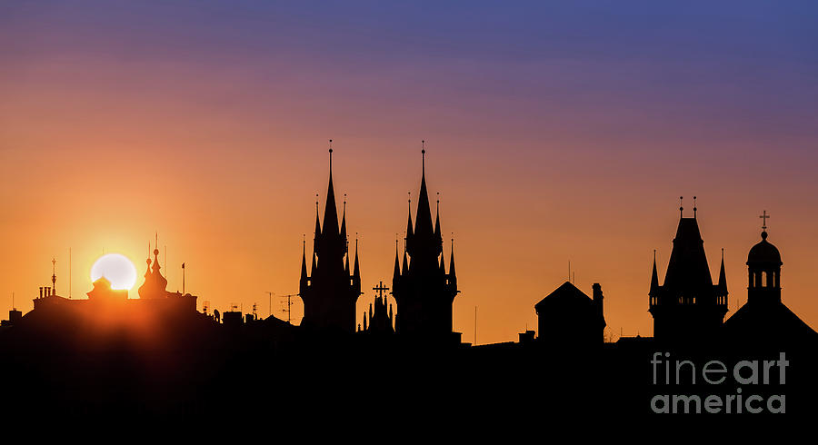 Sunrise in Prague Photograph by Henk Meijer Photography