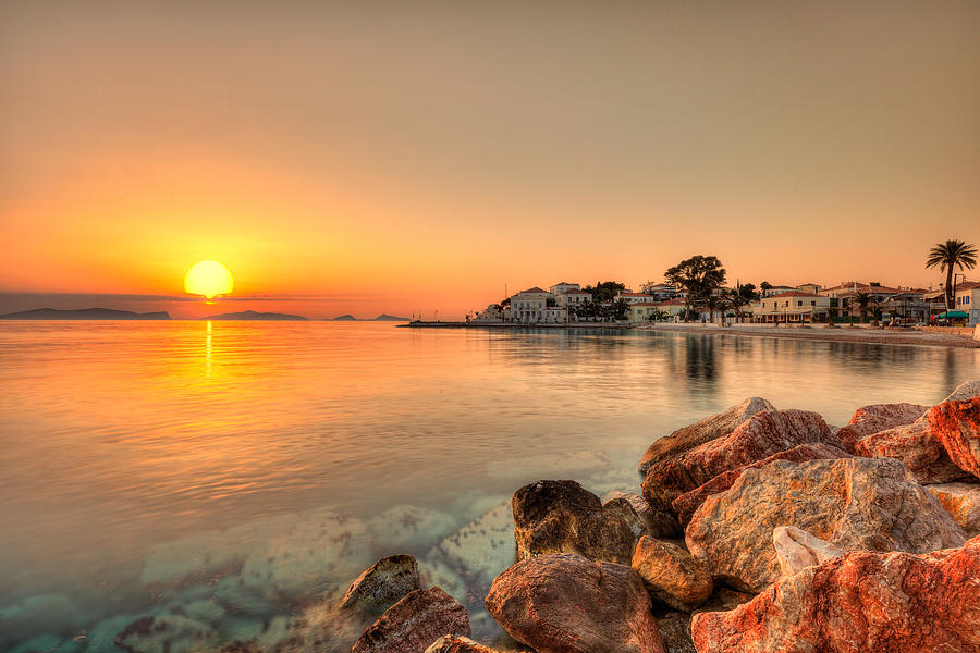 Sunrise in Spetses island - Greece Photograph by Constantinos Iliopoulos
