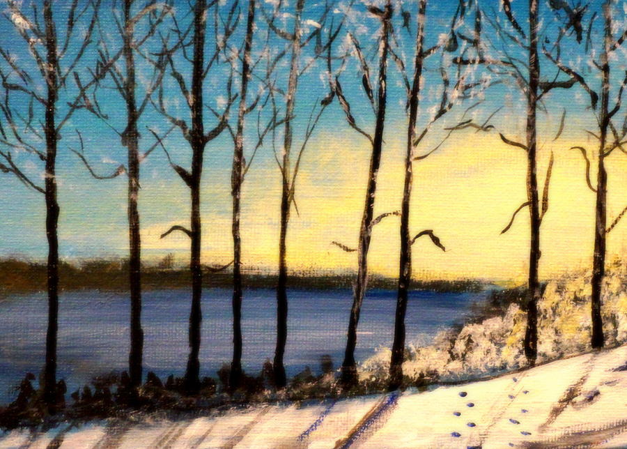 Sunrise in Sweden Painting by Katy Hawk