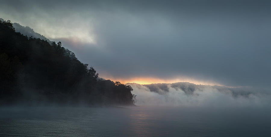 Sunrise In The Blue Mist Photograph by Randall Evans