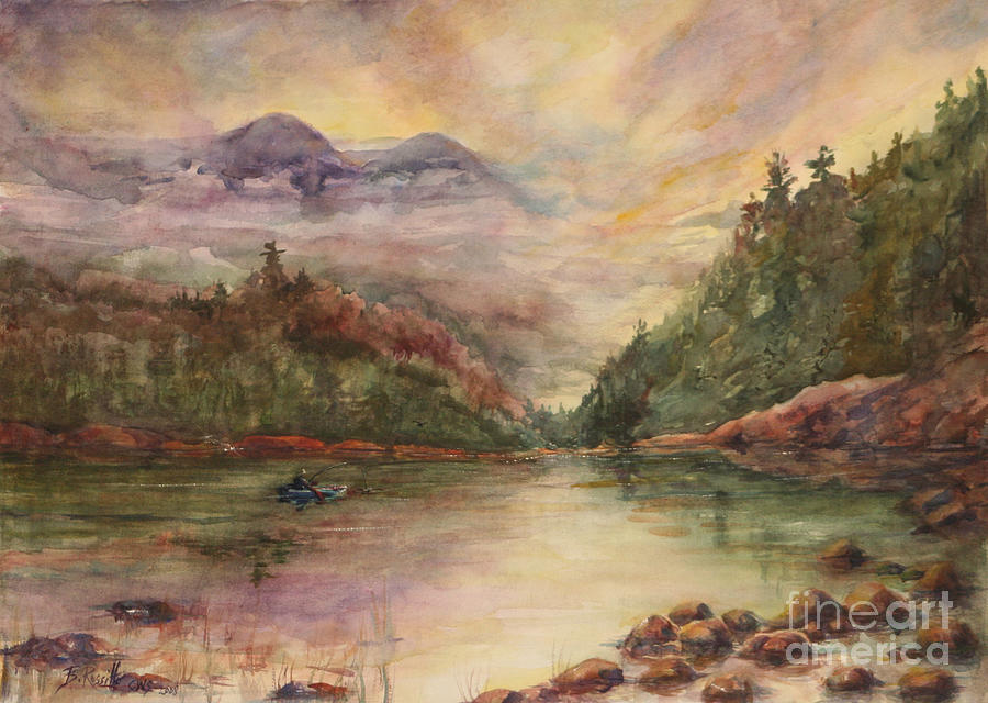 Sunrise in the Mountains Painting by B Rossitto