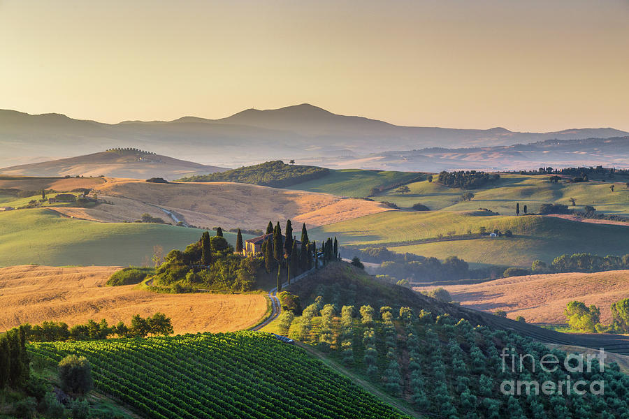 Sunrise in Tuscany Photograph by JR Photography