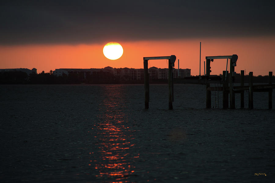 Sunrise Indian River Lagoon Dock Photograph by Ken Figurski