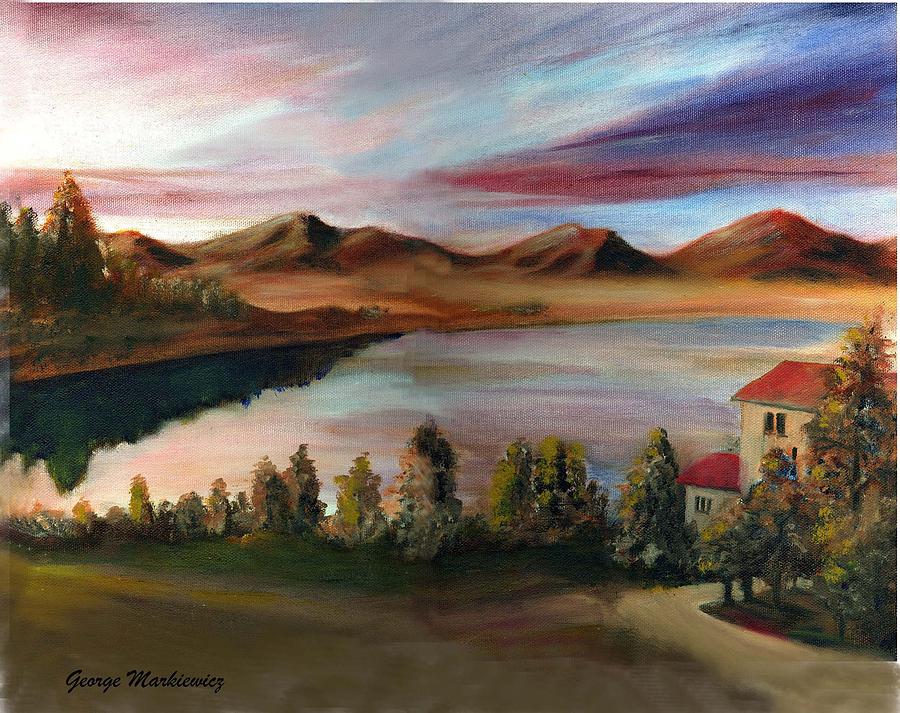 Lake Landscape Print - Sunrise Lake by George Markiewicz Lake Landscape Print - Sunrise Lake by George Markiewicz